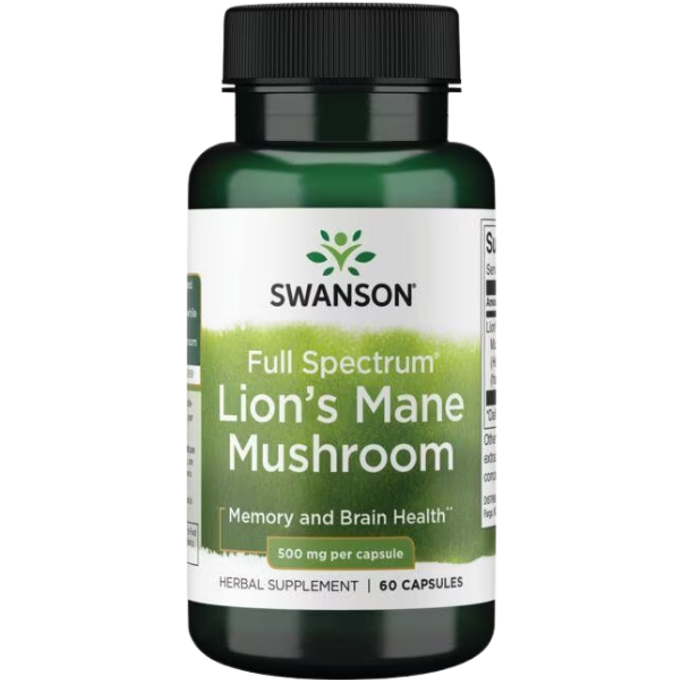 Full Spectrum Lion`s Mane Mushroom 500mg